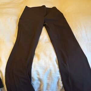Brown Wide-Leg Stretch Pants